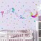 Colorful Fairy Wall Stickers Cute Heart Wall Stickers Butterfly Star Wall Stickers Girly Wall Decals Peel and Stick Pink Purple Fairy Wall Decals for Girls Bedroom Nursery Decor